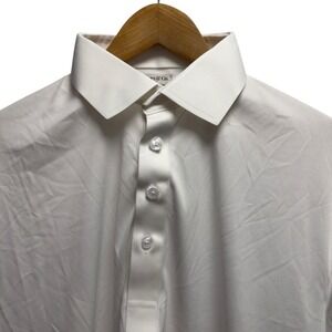 Collars & Co. NEW Mens Size L The Dress Collar White Performance Golf Polo Shirt